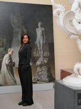 Neo Noir Zalka Eyelet Pants - Dark Grey