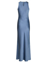 Neo Noir Celinie Heavy Sateen Dress - Smoke Blue