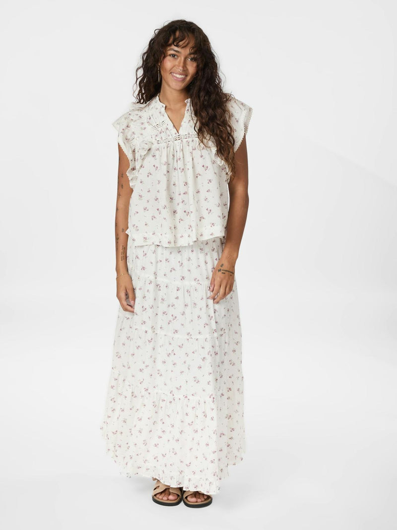 Neo Noir Asta Small Blossom Skirt - Creme