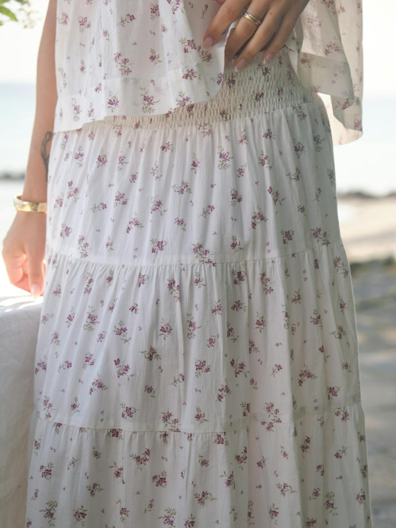 Neo Noir Asta Small Blossom Skirt - Creme