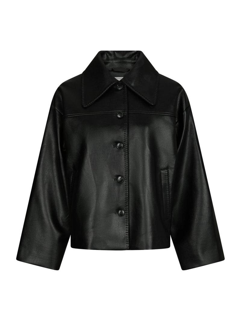 Neo Noir Lunara Collar Stitch Jacket - Black