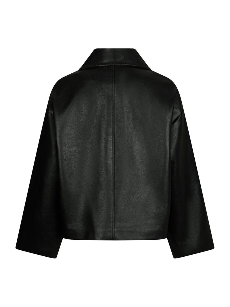 Neo Noir Lunara Collar Stitch Jacket - Black