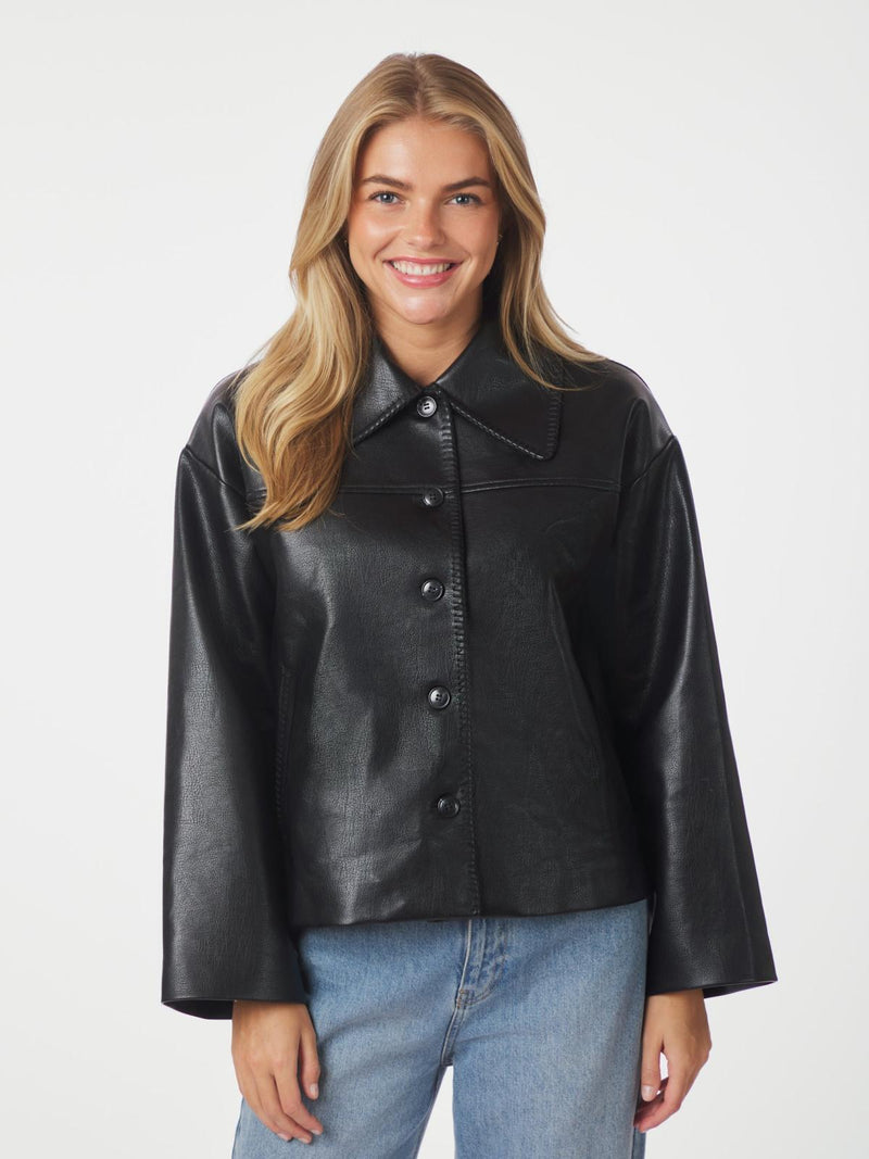 Neo Noir Lunara Collar Stitch Jacket - Black