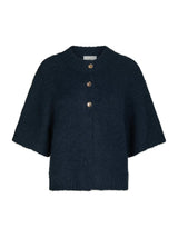 Neo Noir Benuta Fluffy Knit Cardigan - Navy
