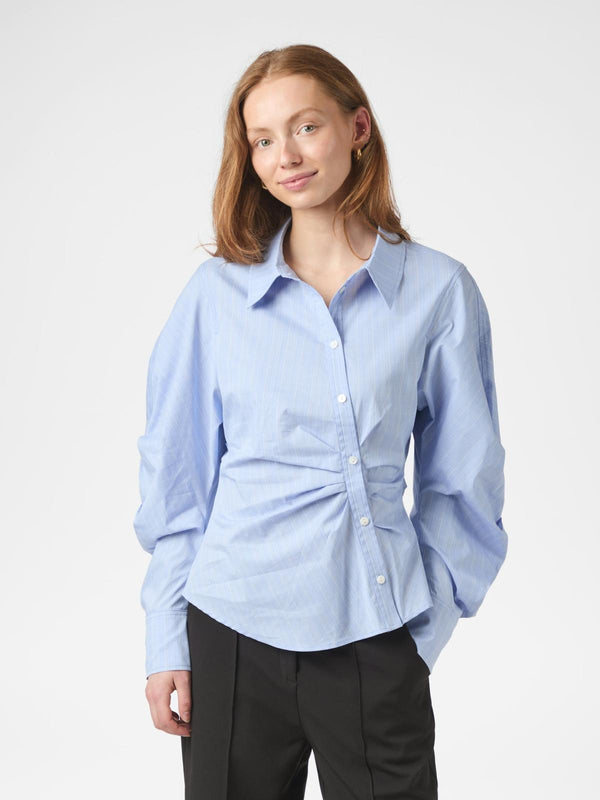 Neo Noir Noella Flannel Shirt - Light Blue