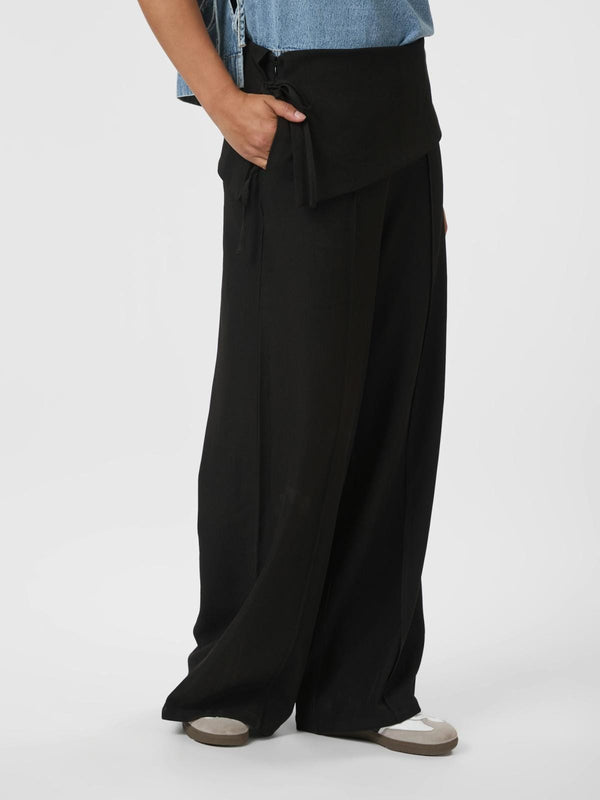 Neo Noir Deani Fold Pants - Black