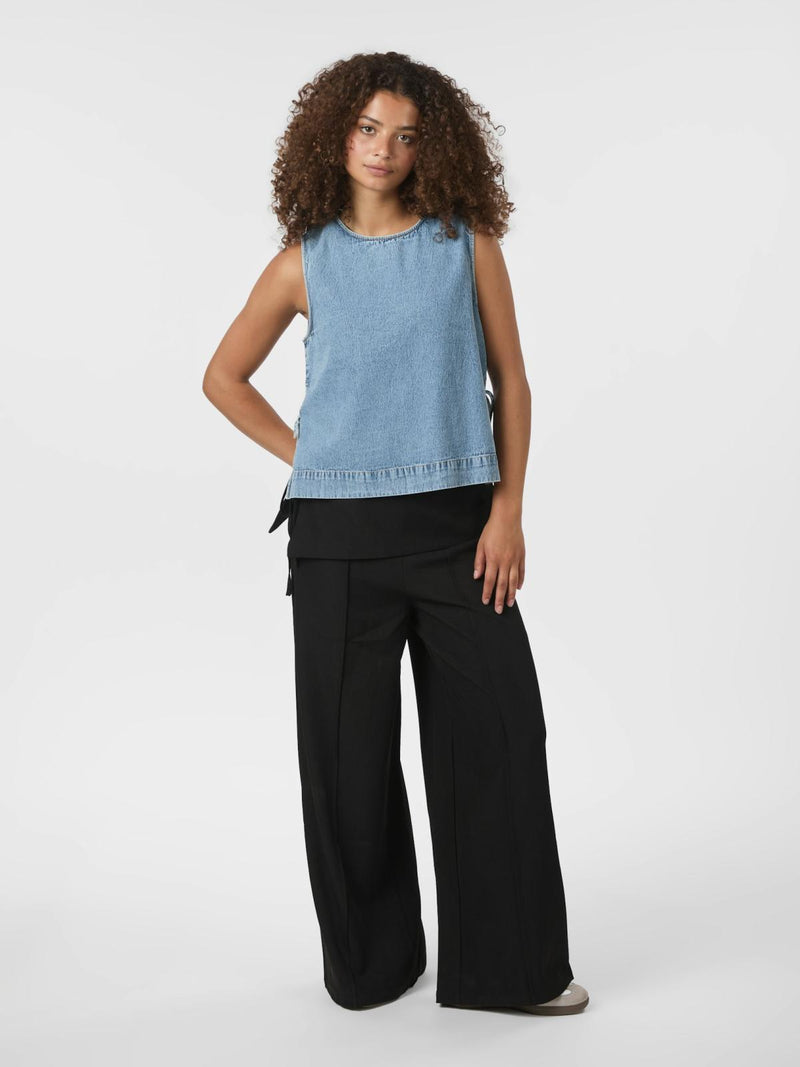 Neo Noir Deani Fold Pants - Black