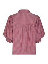 Neo Noir Etta Soft Stripe Stone Shirt - Dark Rose