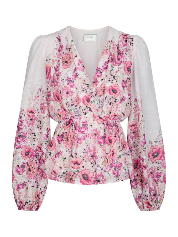 Neo Noir Fie Flower Print Blouse - Rose