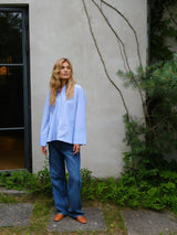 Neo Noir Dita Twin Stripe Shirt - Light Blue