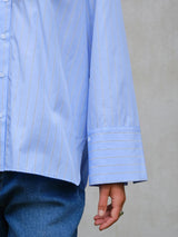 Neo Noir Dita Twin Stripe Shirt - Light Blue