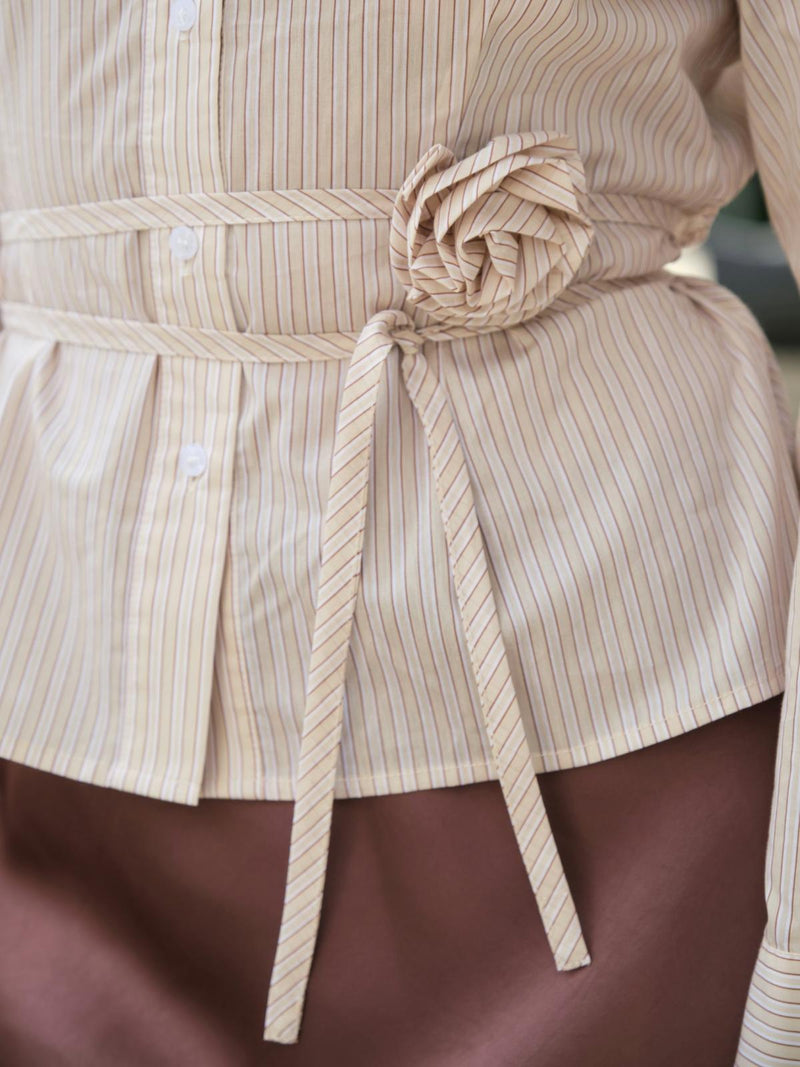 Neo Noir Clarida Rose Stripe Shirt - Light Yellow