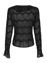 Neo Noir Anika Creoe Chiffon Blouse - Black