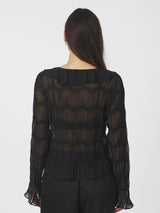 Neo Noir Anika Creoe Chiffon Blouse - Black