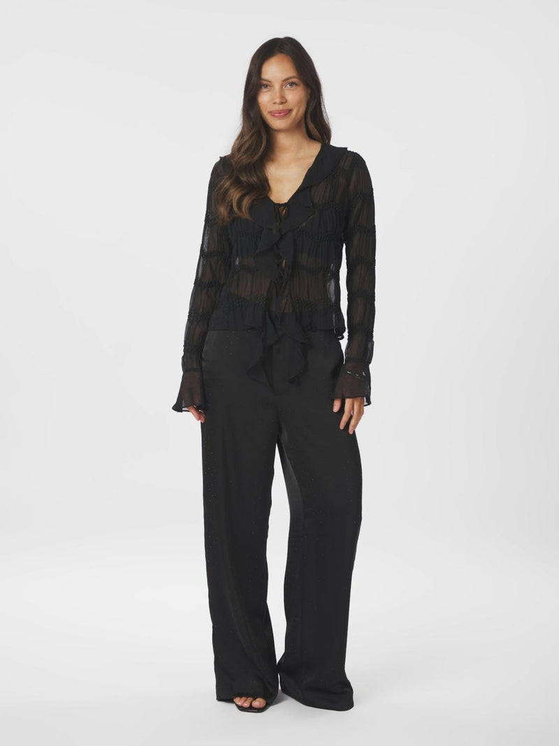 Neo Noir Anika Creoe Chiffon Blouse - Black