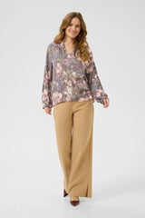 Culture Madi Dittemarie Blouse - Grey Flower Foil
