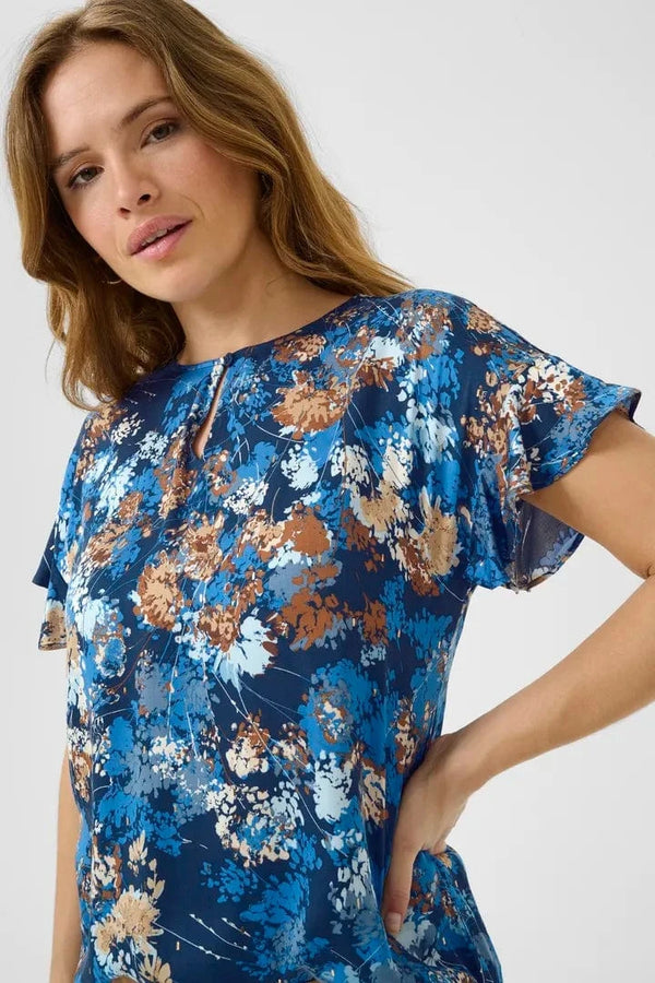 Culture Madi Dittemarie Capsleeve - Blue Flower Foil