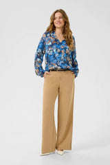 Culture Madi Dittemarie Blouse - Blue Flower Foil