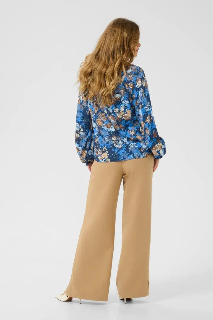 Culture Madi Dittemarie Blouse - Blue Flower Foil