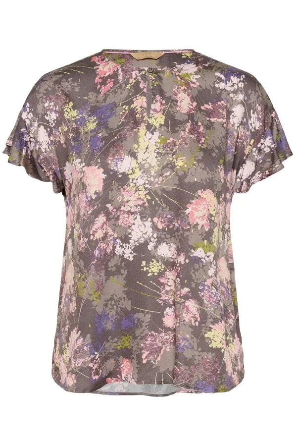 Culture Madi Dittemarie Capsleeve - Grey Flower Foil