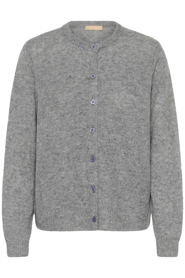 Culture Katrina Cardigan - Mid Grey Melange