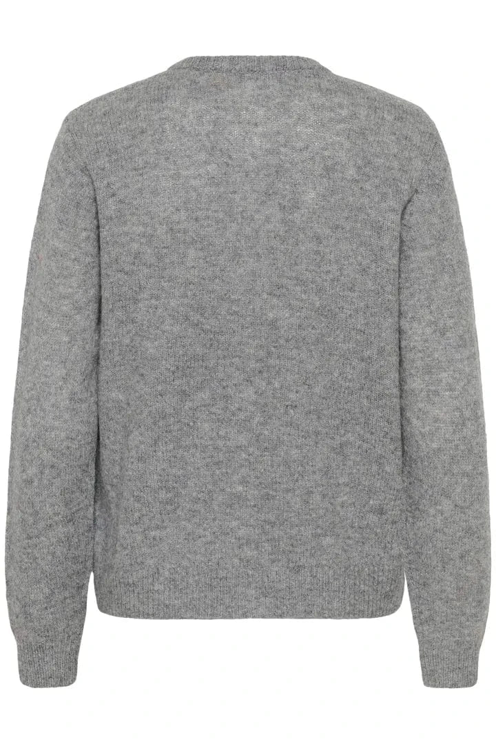 Culture Katrina Cardigan - Mid Grey Melange