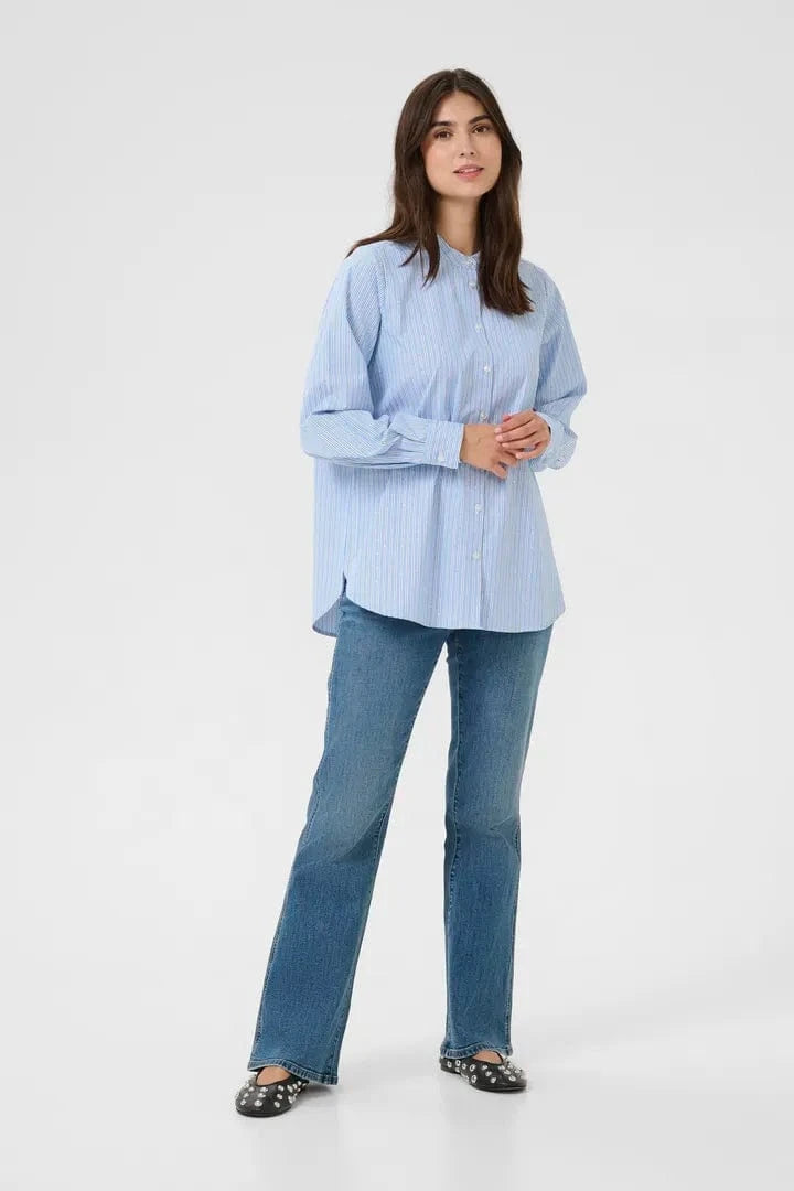 Culture Daimi Shirt - Blue/White Stripe