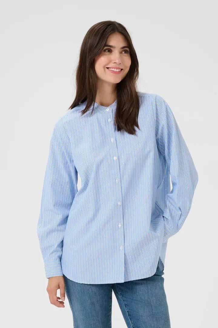 Culture Daimi Shirt - Blue/White Stripe