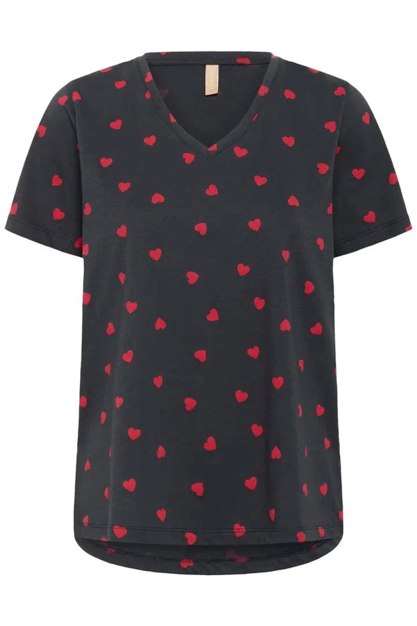 Culture karos T-shirt - Blue/Heart