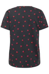 Culture karos T-shirt - Blue/Heart