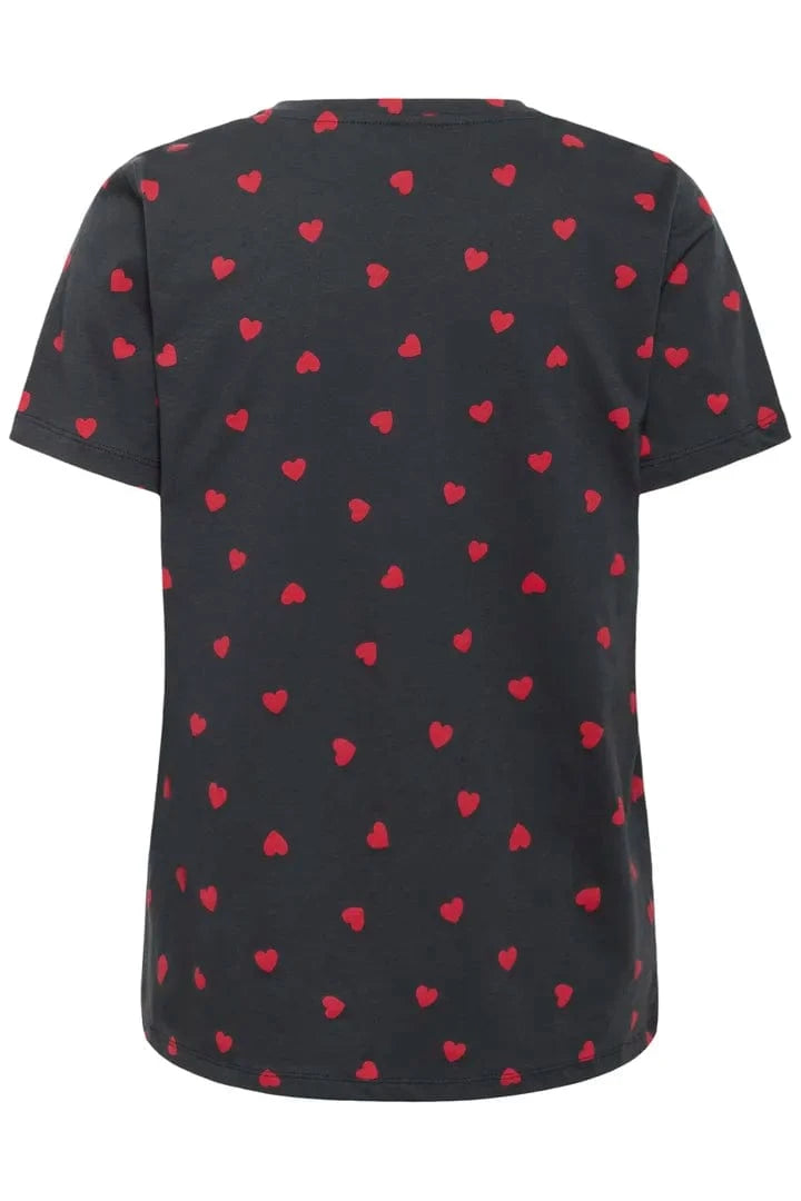 Culture karos T-shirt - Blue/Heart