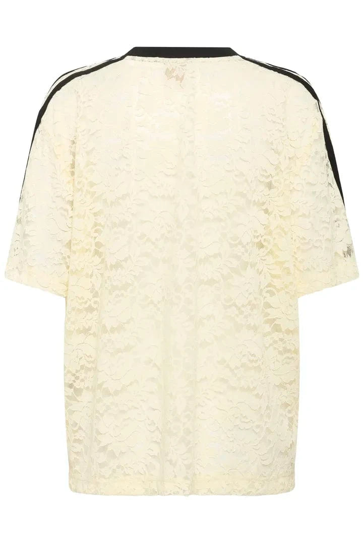 Culture Kala SS Lace Blouse - Double Creme