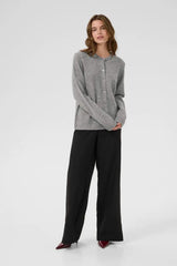 Culture Katrina Cardigan - Mid Grey Melange