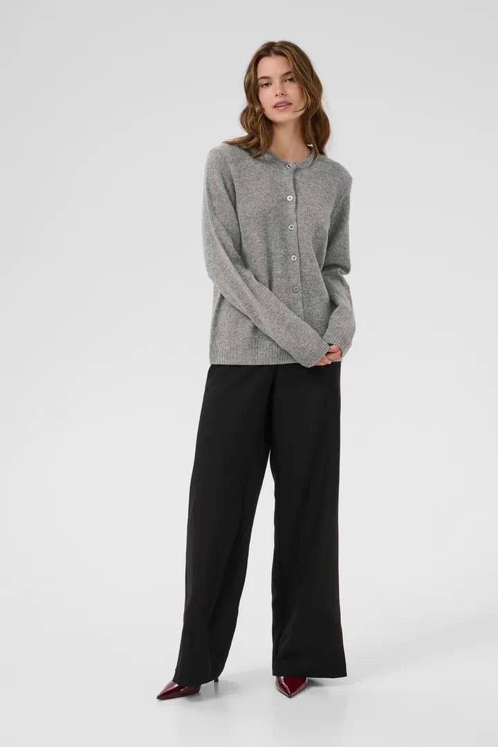 Culture Katrina Cardigan - Mid Grey Melange