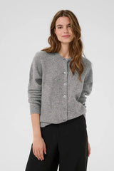 Culture Katrina Cardigan - Mid Grey Melange