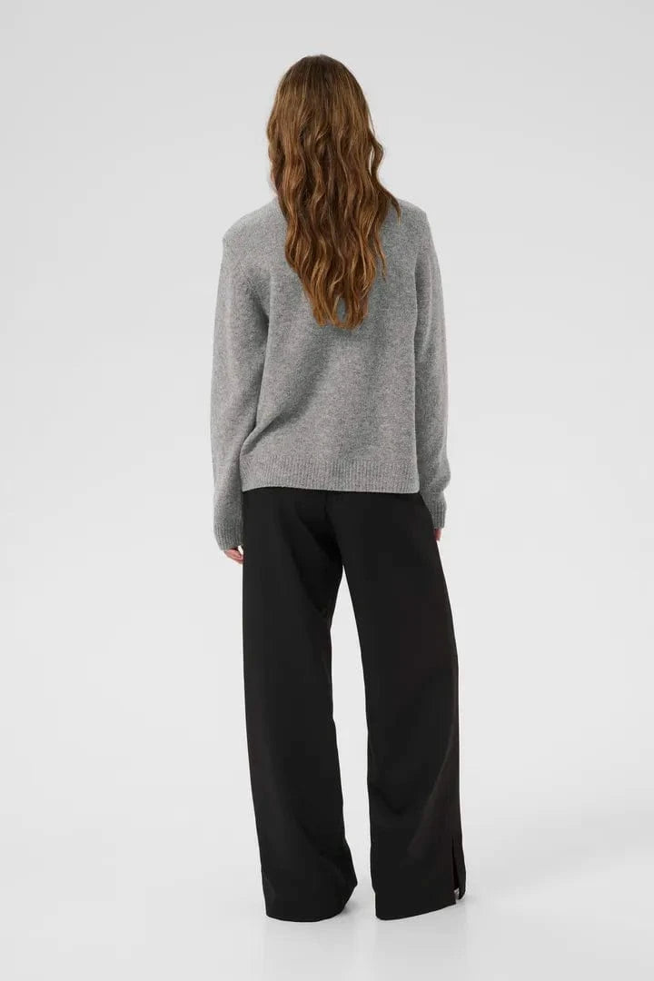 Culture Katrina Cardigan - Mid Grey Melange