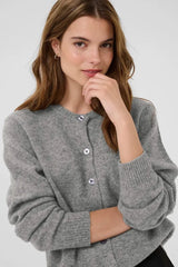Culture Katrina Cardigan - Mid Grey Melange