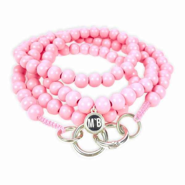 Escapulario Timber phone chain - Pastel pink