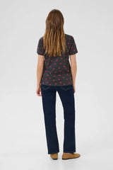 Culture karos T-shirt - Blue/Heart