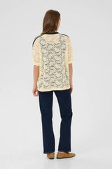 Culture Kala SS Lace Blouse - Double Creme