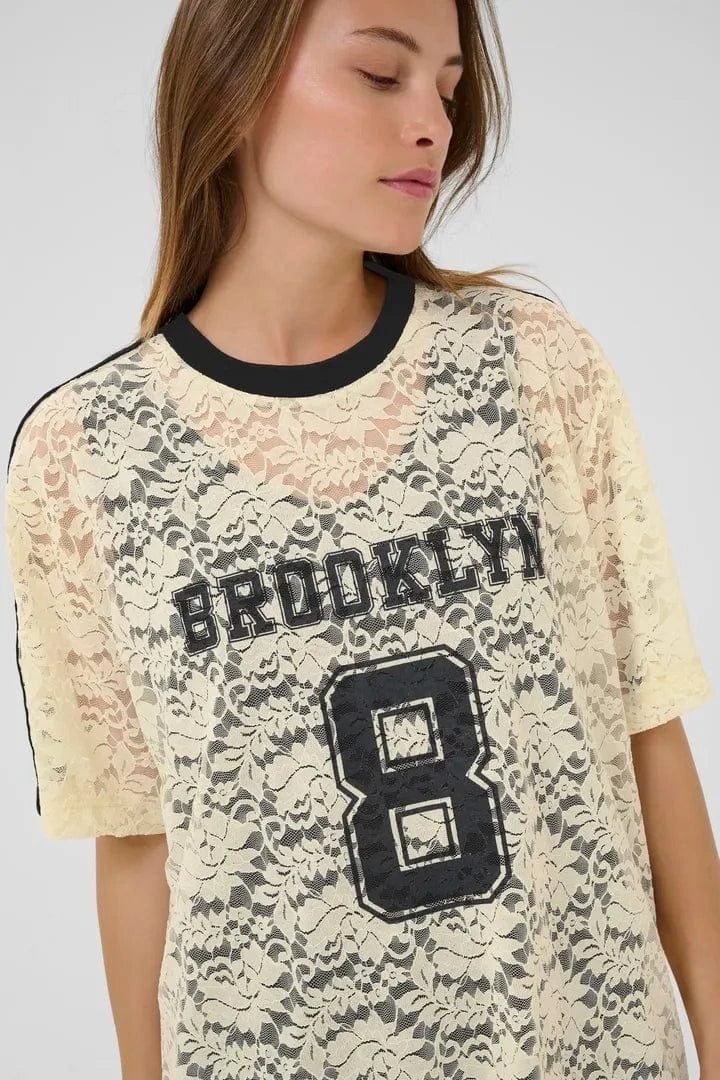 Culture Kala SS Lace Blouse - Double Creme