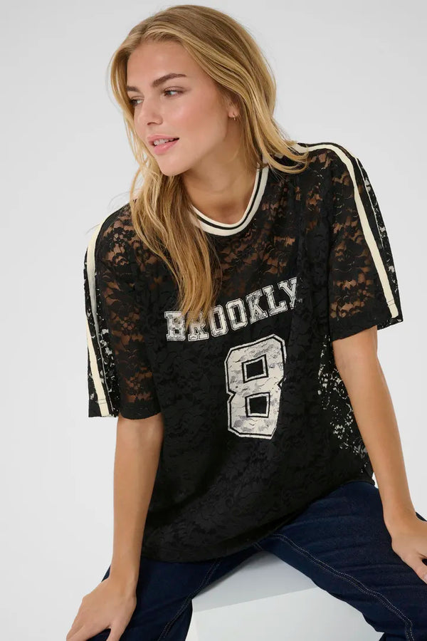 Culture Kala SS Lace Blouse - Black