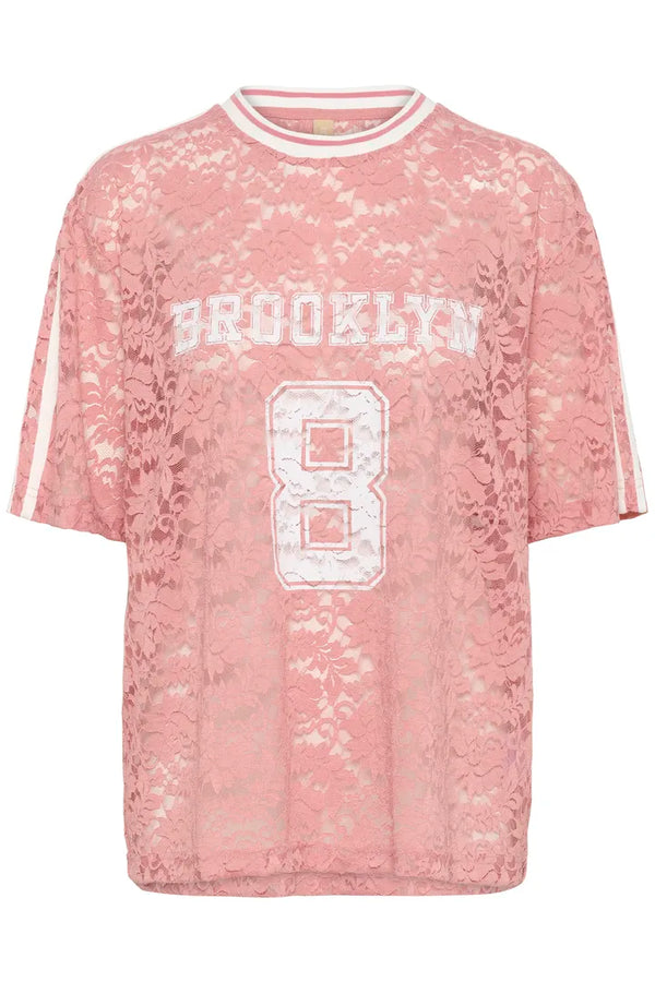 Culture Kala SS Lace Blouse - Pale Mauve
