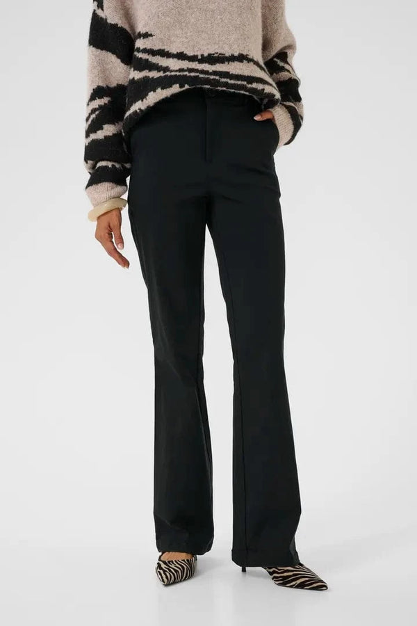 Culture Benghta Long Flare Pants - Black