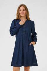 Culture Hilka Arpa Short Dress - Rinse Wash