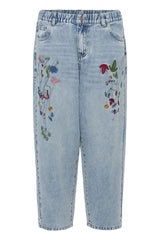Culture Tiala Aniceta Embroidery Jeans - Light Blue Wash