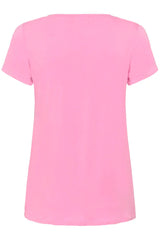 Culture Poppy V-neck T-Shirt  - Begonia Pink