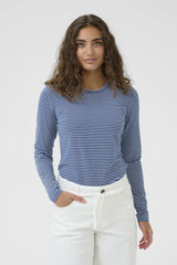 Culture Kiddy LS Oneck - Dark Blue/White