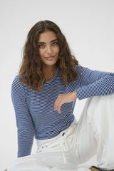 Culture Kiddy LS Oneck - Dark Blue/White