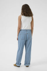 Culture Ayna Barrel Pants - Blue/White Stripe